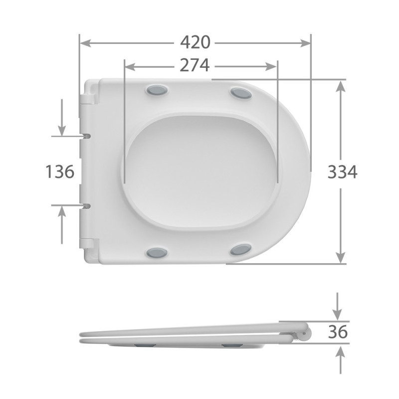 Унитаз-компакт Mixxus WAVE-0405-R 630х350х795mm, система смыва RIMLESS (MI6694)