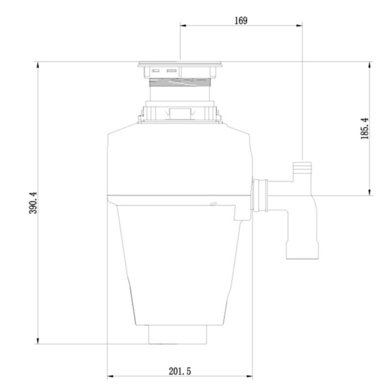 Измельчитель пищевых отходов Zerix ZD-01-0,5 390Вт (ZX6154)