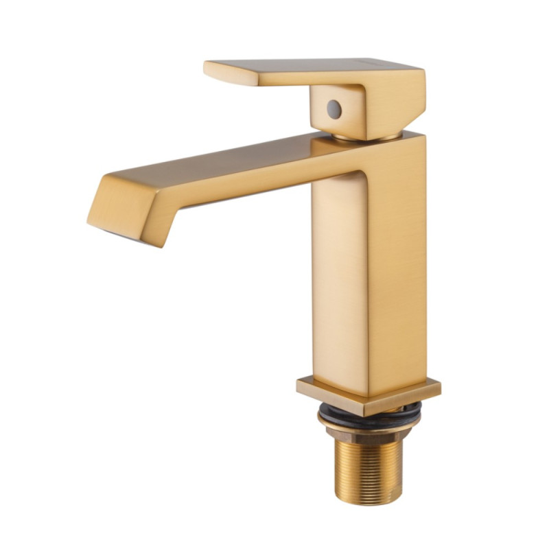 Смеситель для умывальника HAIBA GAUDI 001 BRUSHED GOLD (HB9583)
