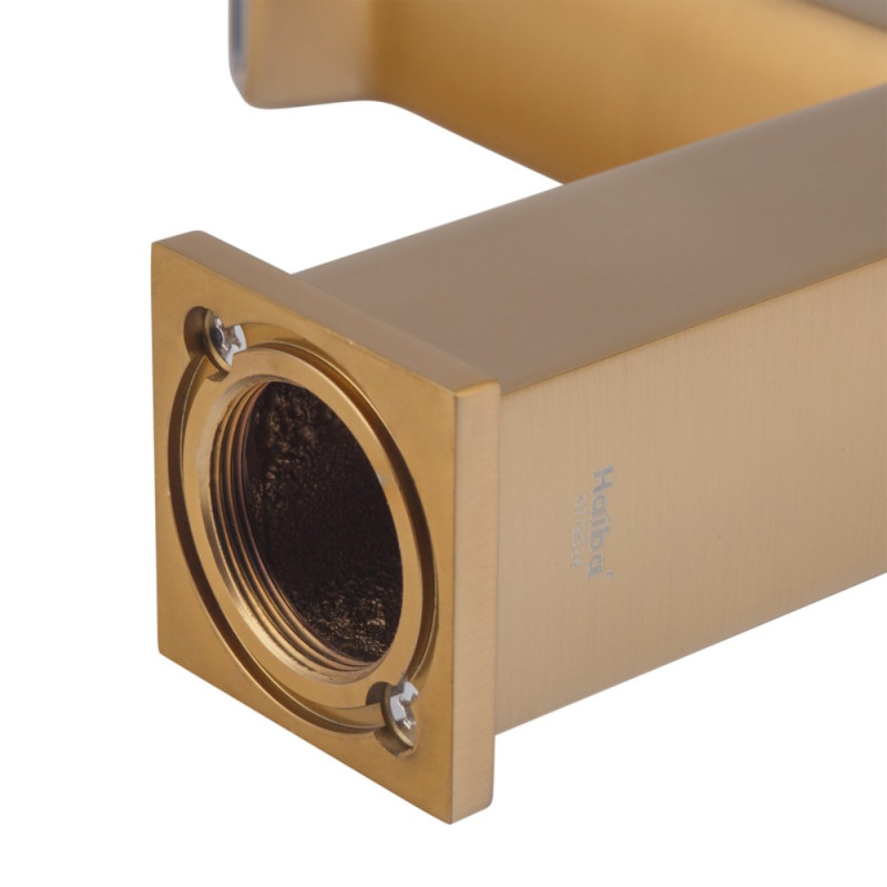 Смеситель для умывальника HAIBA GAUDI 001 BRUSHED GOLD (HB9583)