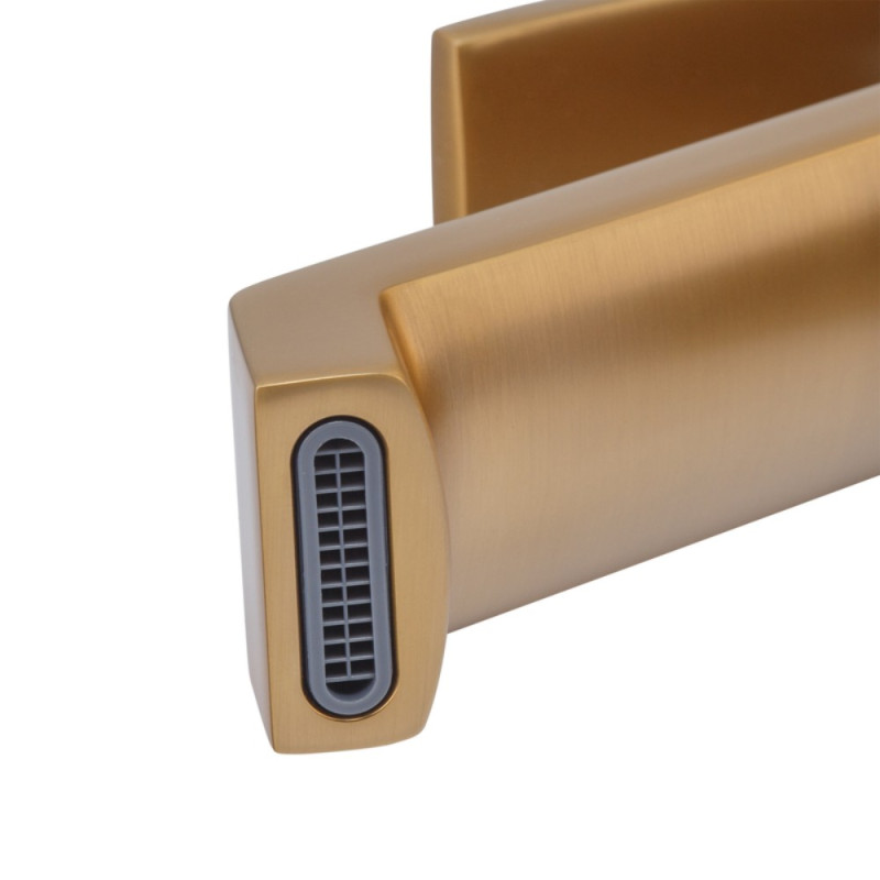 Смеситель для умывальника HAIBA GAUDI 001 BRUSHED GOLD (HB9583)