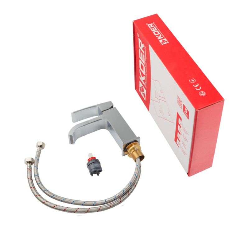 Змішувач для умивальника Koer KB-10037-01 (Колір хром) (KR5998)