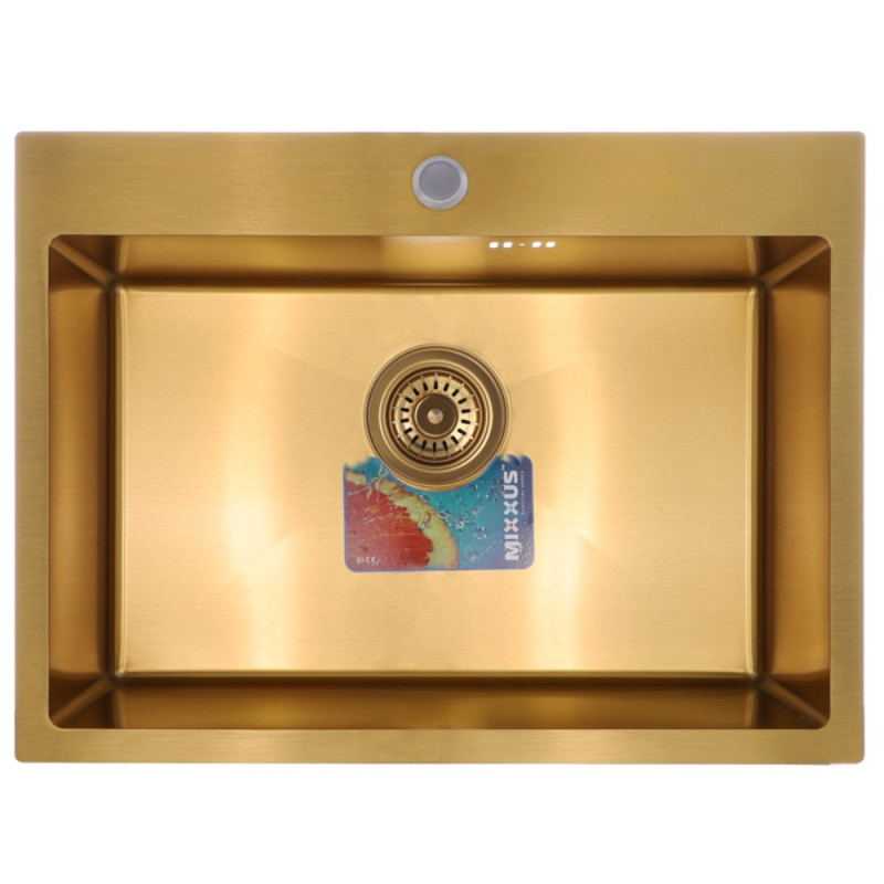 Набор Mixxus SET-6045-200x1.0-PVD-Gold (мойка+смеситель+диспенсер) (MX0589)