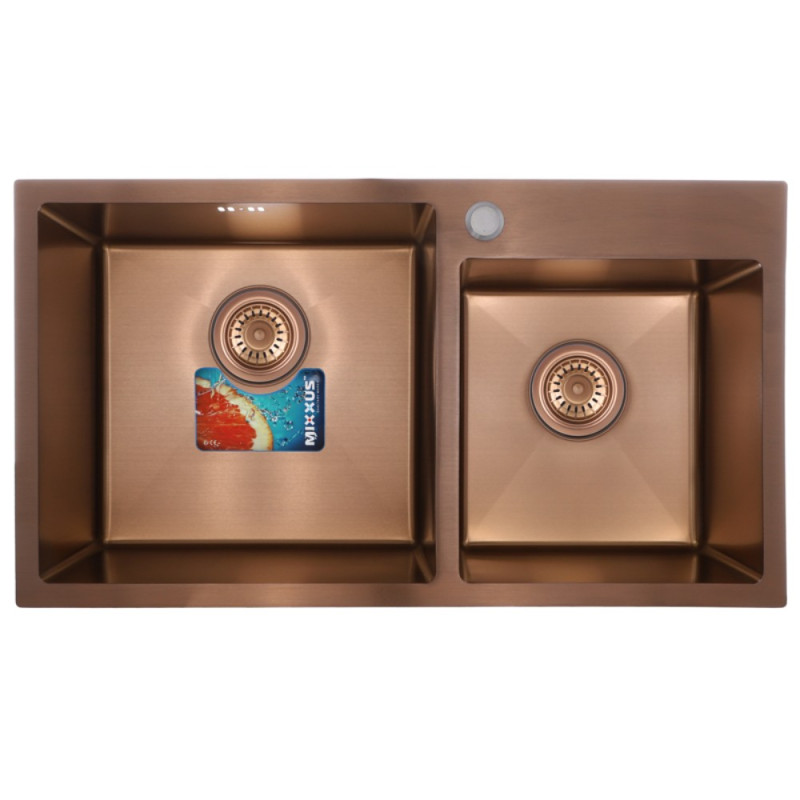 Набор Mixxus SET-7843D-220x1.0-PVD (мойка+смеситель+диспенсер) (MX0586)