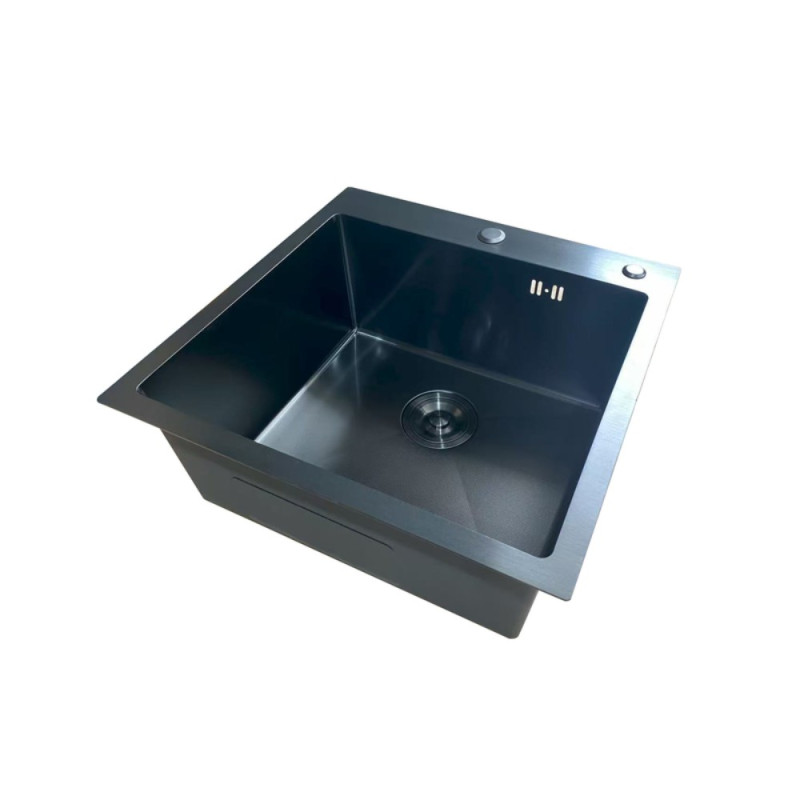 Мойка Mixxus MH5050 Micro Decor Black (3.0/0.8) с нерж. стали (цвет черный) (MI8215)