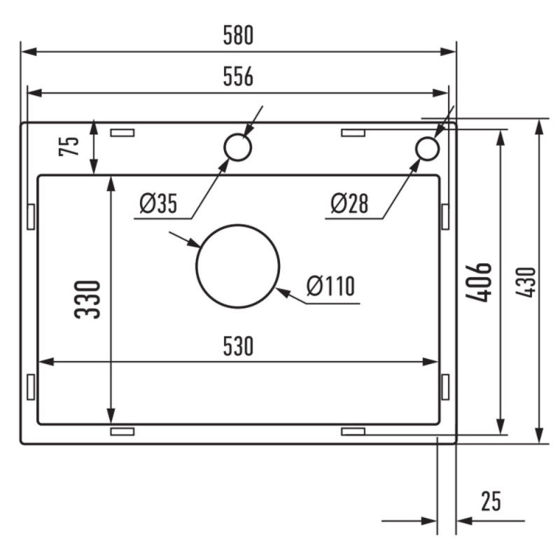Мийка Mixxus MH5843 Micro Decor Graphite (3.0/0.8) з нерж. сталі (колір графіт) (MI8217)