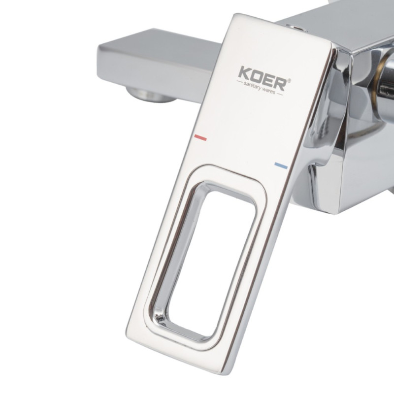 Смеситель для ванны с коротким изливом Koer KB-41009-01 (Цвет хром) (KR3502)