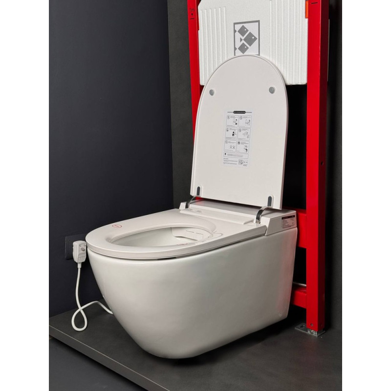 Комплект: Koer TB-0301 Smart Унитаз-биде подвесной TB-0101 с электронным управлением + Инсталляция KT-0409 + панель KT-0609-01 Chrome (KR6116)