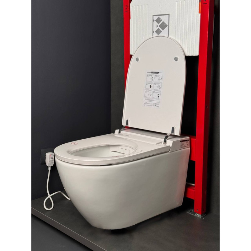 Комплект: Koer TB-0301 Smart Унитаз-биде подвесной TB-0101 с электронным управлением + Инсталляция KT-0409 + панель KT-0609-01 Chrome (KR6116)