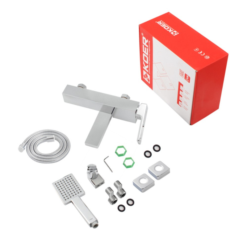 Смеситель для ванны с коротким изливом Koer KB-41009-01 (Цвет хром) (KR3502)
