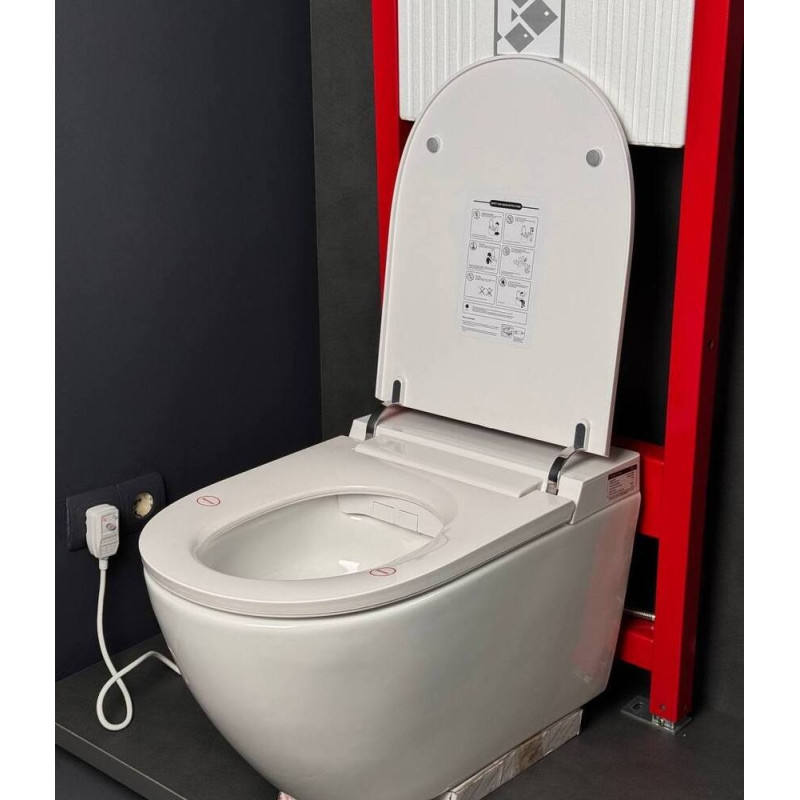 Комплект: Koer TB-0301 Smart Унитаз-биде подвесной TB-0101 с электронным управлением + Инсталляция KT-0409 + панель KT-0609-01 Chrome (KR6116)