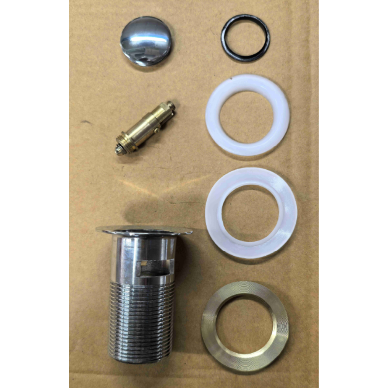 Донный клапан для раковины Koer PW-09-01 1 1/4'' с переливом автоматический СLICK-СLACK (Цвет хром) (KR5796)