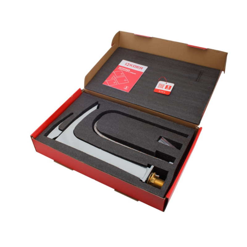 Смеситель для умывальника Koer KB-11007-01 высокий (Цвет хром) (KR3440)