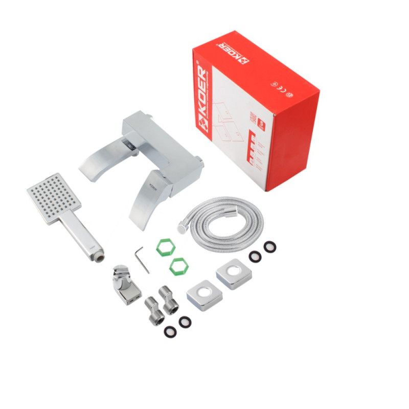 Смеситель для ванны с коротким изливом Koer KB-41007-01 (Цвет хром) (KR3454)