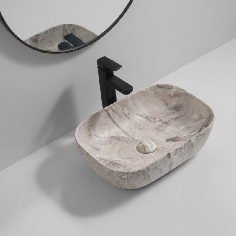 Раковина накладная MIXXUS PREMIUM DIVERSE-0113 MARBLE 455х325х135mm (MP6544)