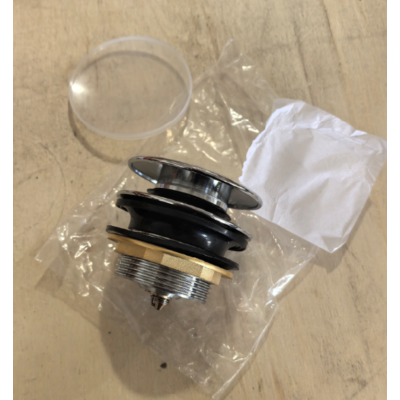 Донный клапан для ванны Koer PW-05-01 автоматический (Click-Clack) (Цвет хром) 1 1/2'' (KR3406)