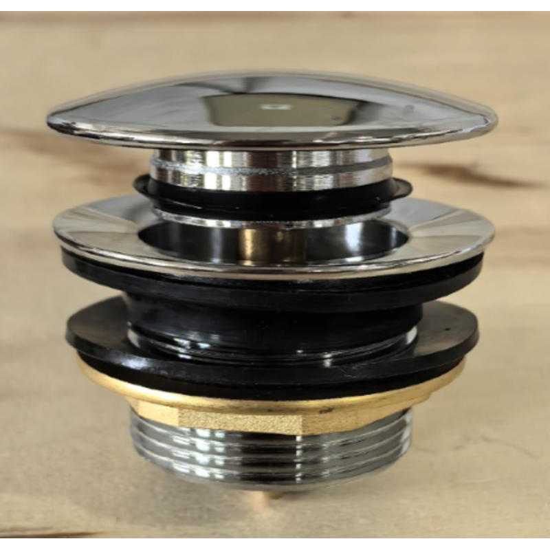 Донный клапан для ванны Koer PW-05-01 автоматический (Click-Clack) (Цвет хром) 1 1/2'' (KR3406)