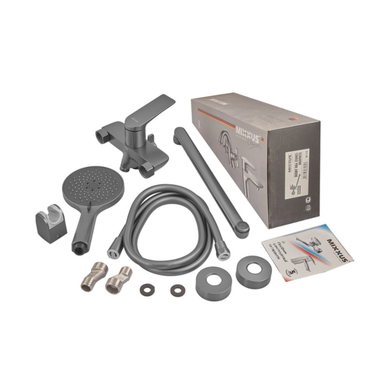 Змішувач для ванни Mixxus Premium DERBY 006 (EURO) GRAPHITE (MI6608)