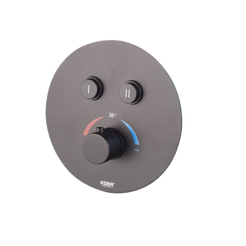 Встраиваемая душевая система с термостатом Koer KB-67012-05 (Цвет черный) (KR4729)