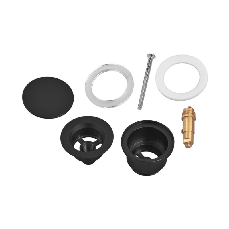 Донный клапан для раковины Koer PW-11-05 1 1/4'' универсальный (с/без перел) СLICK-СLACK (Цвет черный) (KR5795)