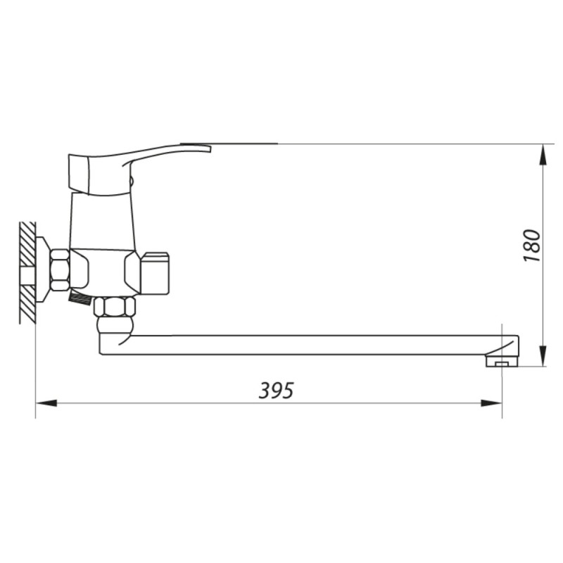 Смеситель для ванны Zerix LUN7 181 (ZX0429)