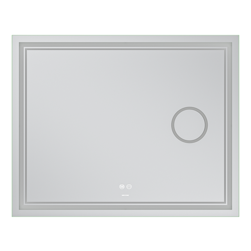 Зеркало Mixxus Premium QUADRO MR20-100x80 с Led Touch, Anti-fog, димером, регулятором яркости, линзой (MP6623)