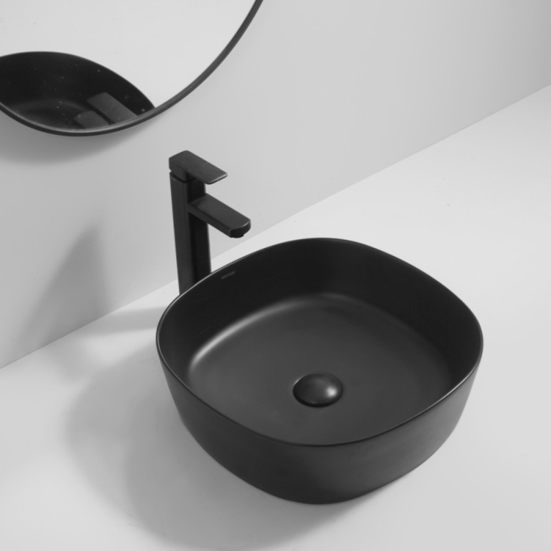 Раковина накладная Mixxus Premium DIVERSE-0106 BLACK 440х440х140mm (MP6538)