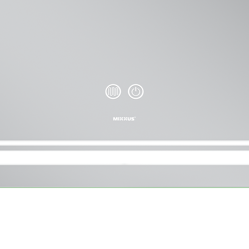 Зеркало Mixxus Premium QUADRO MR20-100x80 с Led Touch, Anti-fog, димером, регулятором яркости, линзой (MP6623)