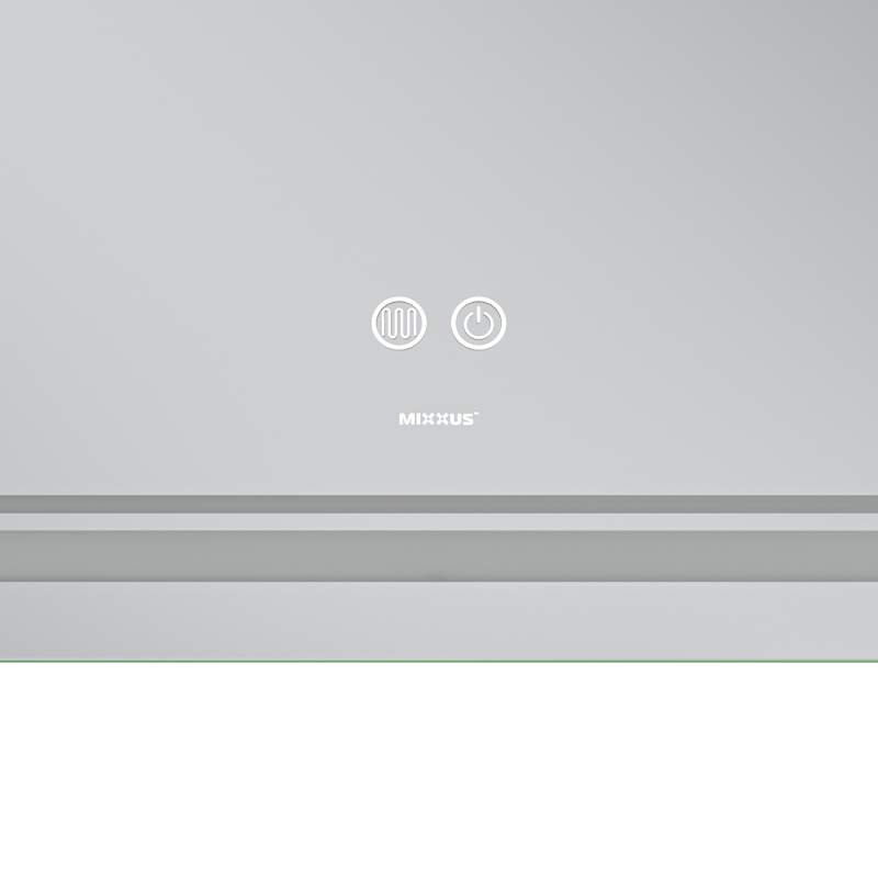Зеркало Mixxus Premium QUADRO MR20-100x80 с Led Touch, Anti-fog, димером, регулятором яркости, линзой (MP6623)