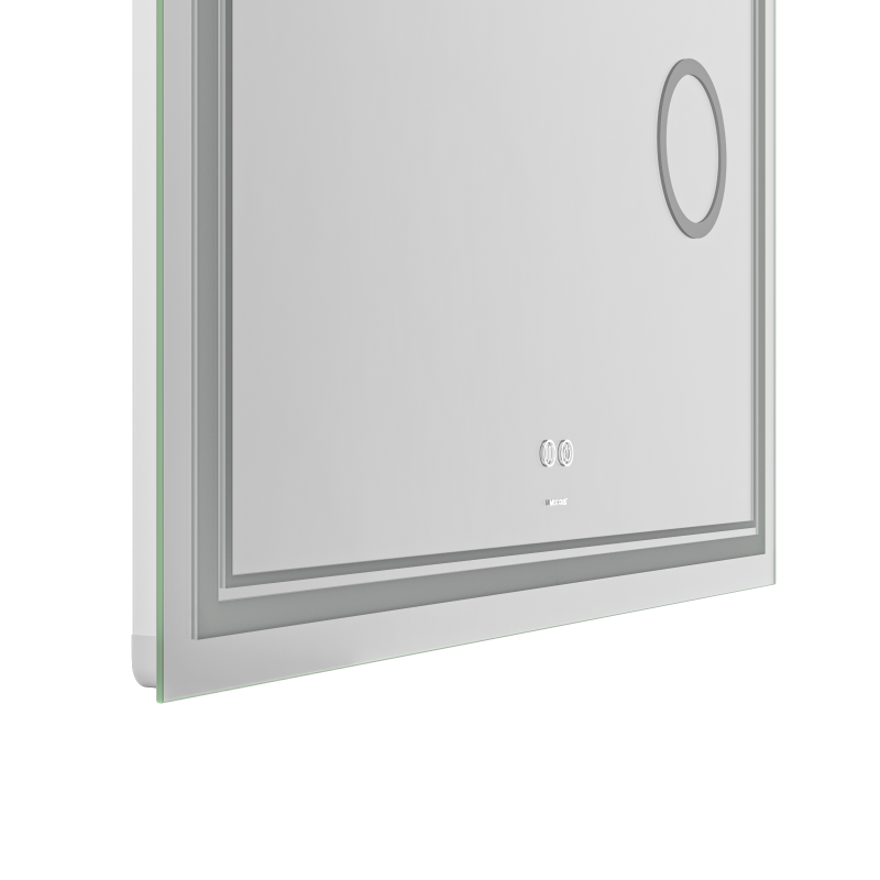 Зеркало Mixxus Premium QUADRO MR20-100x80 с Led Touch, Anti-fog, димером, регулятором яркости, линзой (MP6623)