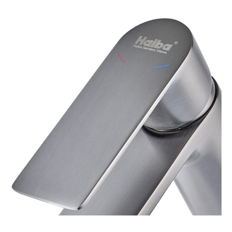 Смеситель для умывальника Haiba Alex 001 Graphite (HB3992)