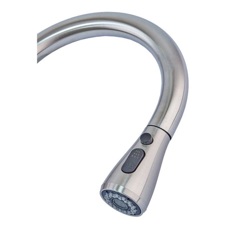 Смеситель для кухни сенсорный с выдвижной лейкой Mixxus LUX-014 Sensor (нерж. сталь) (MI6230)