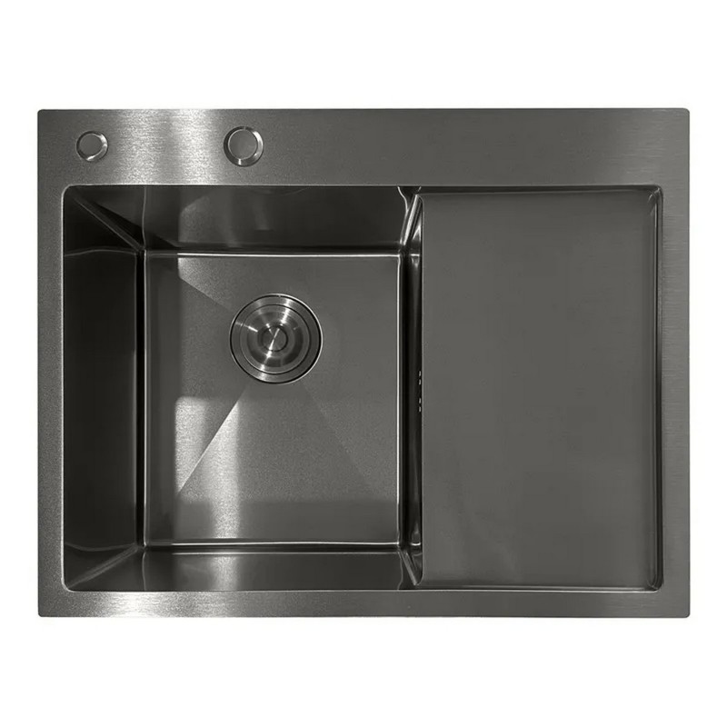 Мойка из нержавеющей стали Mixxus MH6350L Nano-Black (3.0/0.8) цвет графит (MI7045)