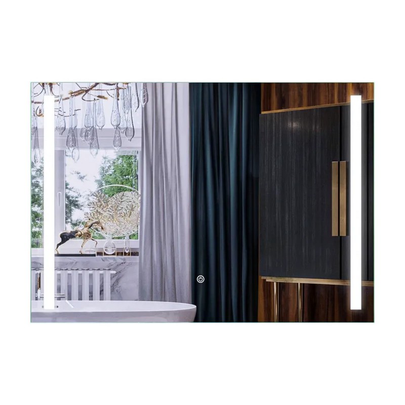 Зеркало Mixxus Premium LINES MR18-100x70-Reverse с Led Touch, Anti-fog, димером, регулятором яркости (MP6627)