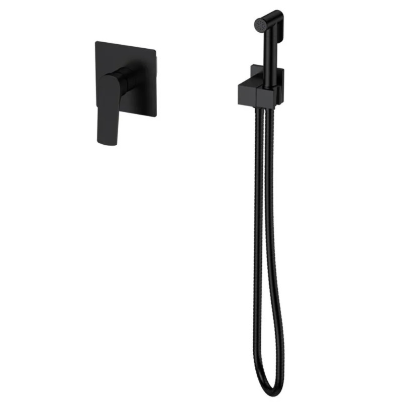 Смеситель для гигиенического душа Mixxus Premium MONE 002 INNER Black встраиваемый с лейкой (MI6779)