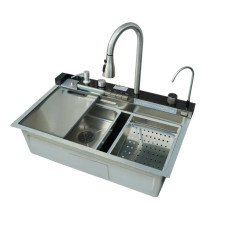Мойка многофункциональная Mixxus MH7546-SET-06 Decor SS Color со встроенным смесителем из нерж. стали (MI8465)