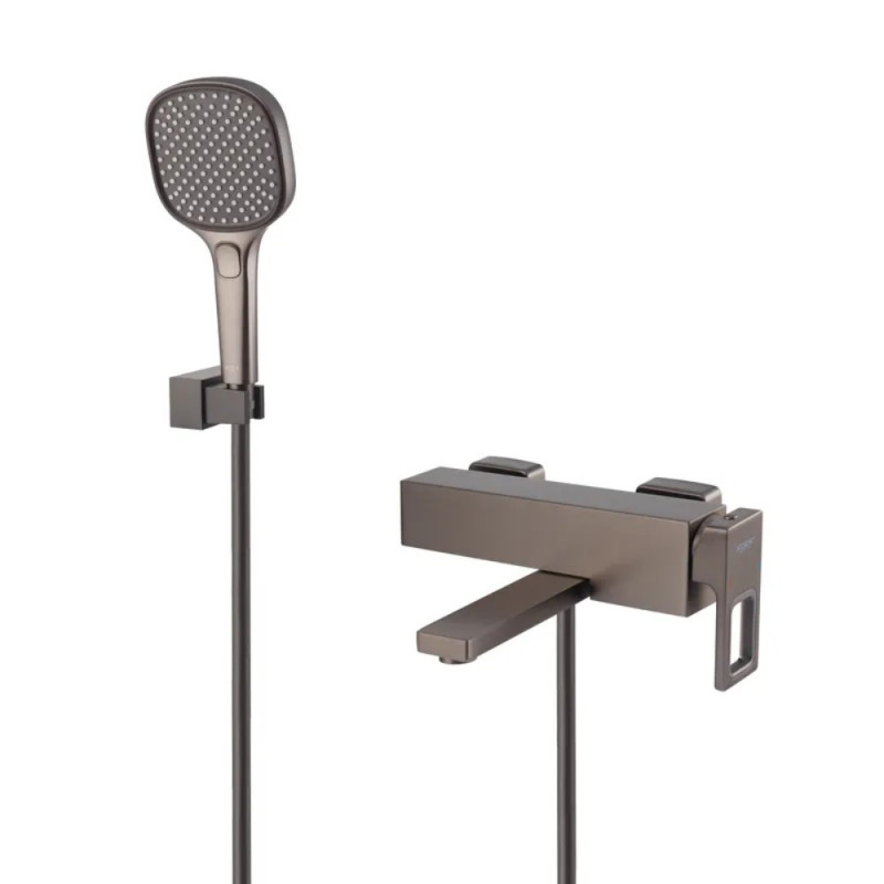 Смеситель для ванны с коротким изливом Koer KB-41009-07 (Цвет графит) (KR5986)