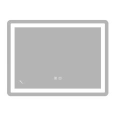 Дзеркало Zerix Sansa MR01-80x60-REVERSE з LED Touch, Anti-fog, димером, регулятором яскравості (ZX6049)