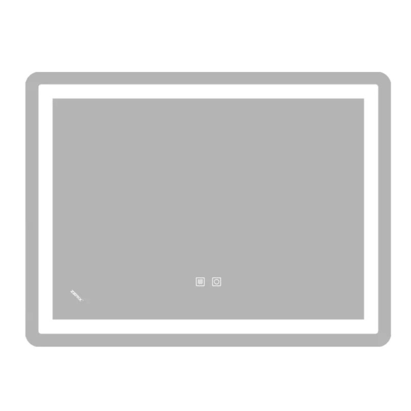 Зеркало Zerix Sansa MR01-80x60-REVERSE с LED Touch, Anti-fog, димером, регулятором яркости (ZX6049)
