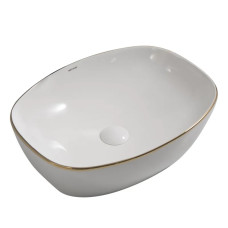 Раковина накладна Mixxus Premium DIVERSE-0109 EDGE GOLD 500х380х140mm (MP6548)