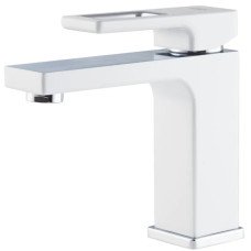 Змішувач для умивальника Koer KB-10009-04 (Колір хром+білий) (KR5975)