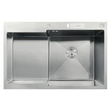 Мойка MIXXUS MH7849R-HK NANO-SILVER (3.0/0.9) из нержавеющей стали "глубокое крыло", с подставкой под ножи (MX1937)
