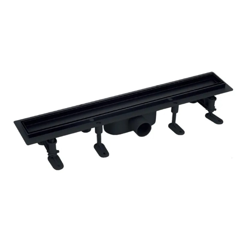 Душевой трап Mixxus DRAIN-06-60 BLACK с пластиковой основой и накладкой из нерж.стали SUS304 70x600мм (MI6529)