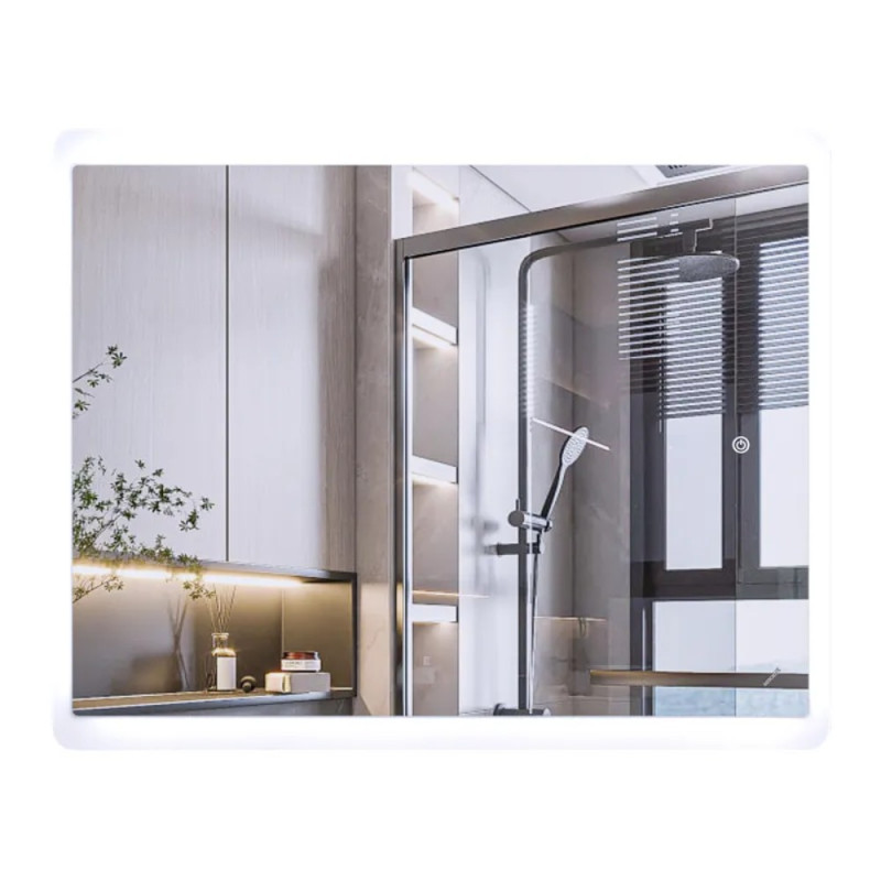 Дзеркало Mixxus Premium OLIVARY MR19-100x80-Reverse з Led Touch, Anti-fog, димером (3-6,5kK) (MP6629)