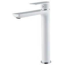 Змішувач для умивальника HAIBA ALEX 001 HIGH WHITE-CHROME (HB9564)