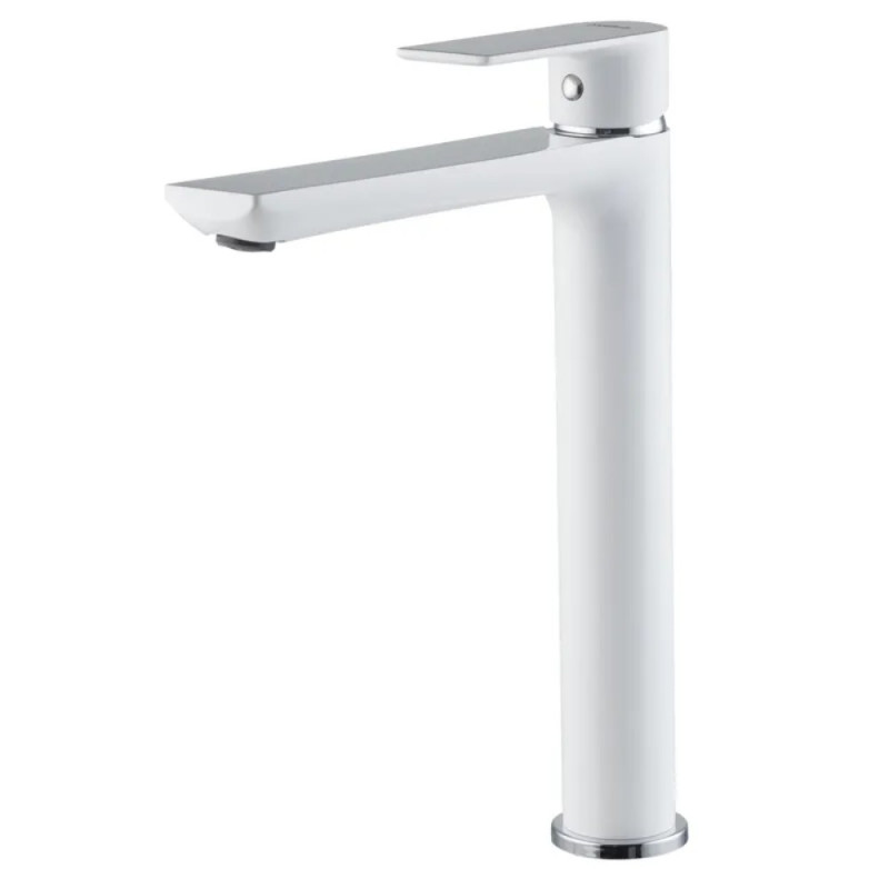 Смеситель для умывальника HAIBA ALEX 001 HIGH WHITE-CHROME (HB9564)