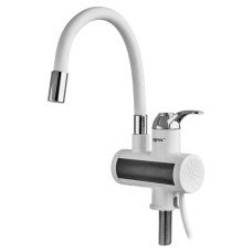 Проточный водонагреватель Zerix ELW21-EF-WHITE 3,3 kW с индикатором температуры, силиконовый излив (ZX5858)