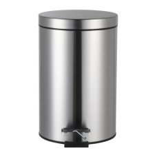 Мусорное ведро с плавным закрытием круглое Zerix Solo-TC0205 SS Color 5л цвет нержавейка (ZX5888)