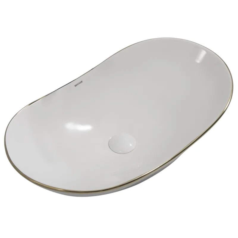 Раковина накладна MIXXUS PREMIUM WAVE-0105 EDGE GOLD 620х360х160mm (MP6557)