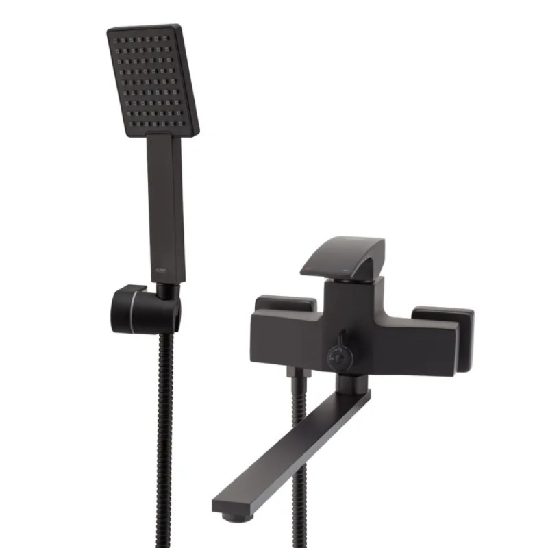 Смеситель для ванны с длинным изливом Koer KB-42007-05 (Цвет черный) (KR3457)